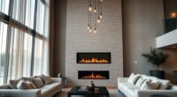 high ceiling electric fireplace selection