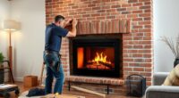 insert electric fireplace safely