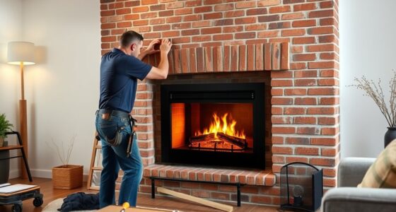 insert electric fireplace safely