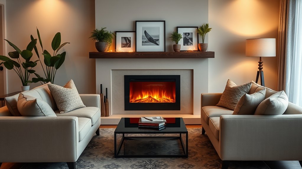living room fireplace decor