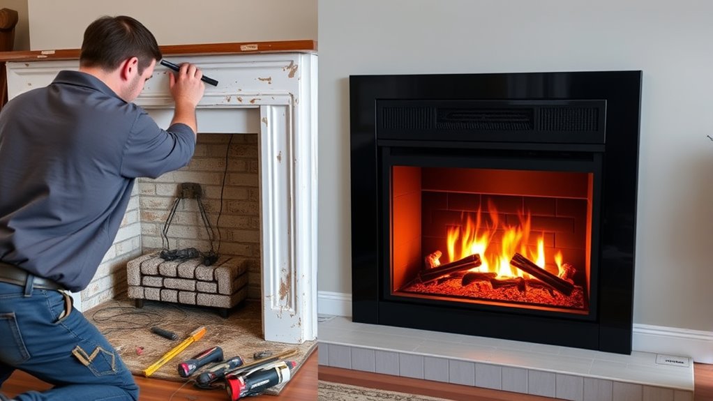 modern safe efficient fireplace