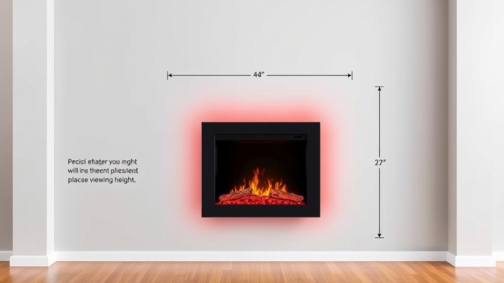 optimal fireplace installation height