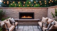 outdoor electric fireplace installation