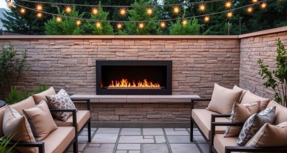 outdoor electric fireplace installation