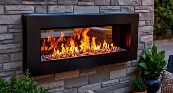 outdoor electric fireplace sizing