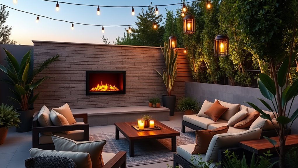 outdoor patio fireplace ideas