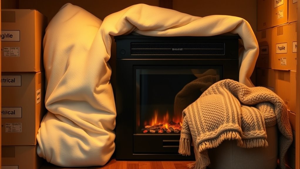 proper electric fireplace storage