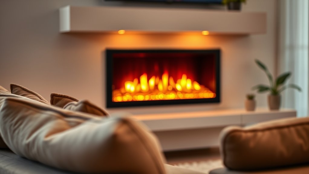 quiet realistic flame operation