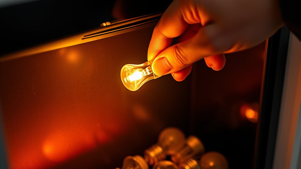 replace bulbs safely carefully