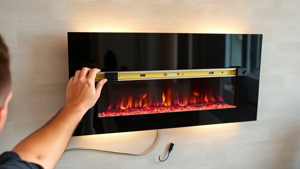 safe electrical fireplace installation
