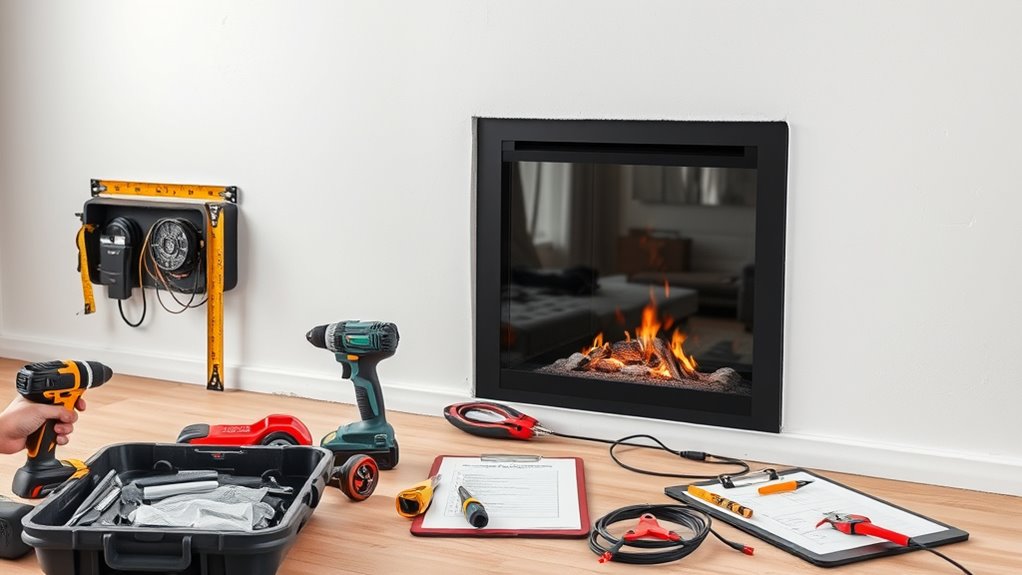 safe proper electric fireplace installation