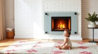 secure and childproof fireplace