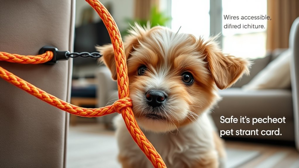 secure cords from pets