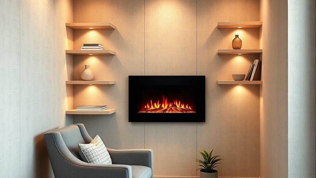 small space electric fireplace