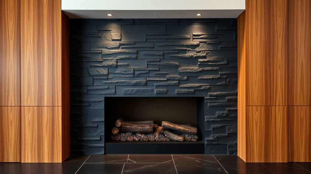 top fireplace wall materials