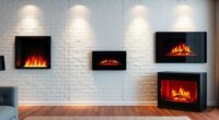 variety of electric fireplaces