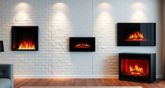 variety of electric fireplaces