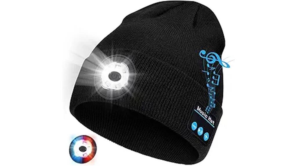 bluetooth hat with lights