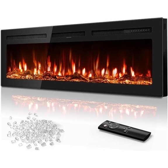 60 inch recessed electric fireplace