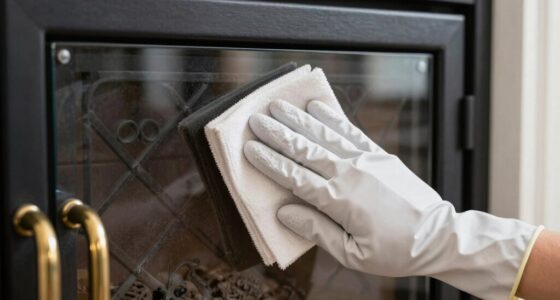 clean fireplace glass thoroughly