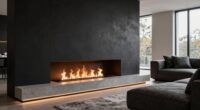 contemporary fireplace media design