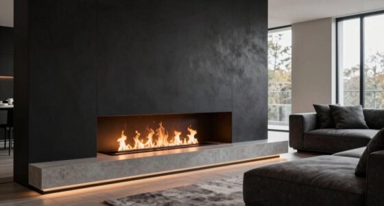 contemporary fireplace media design