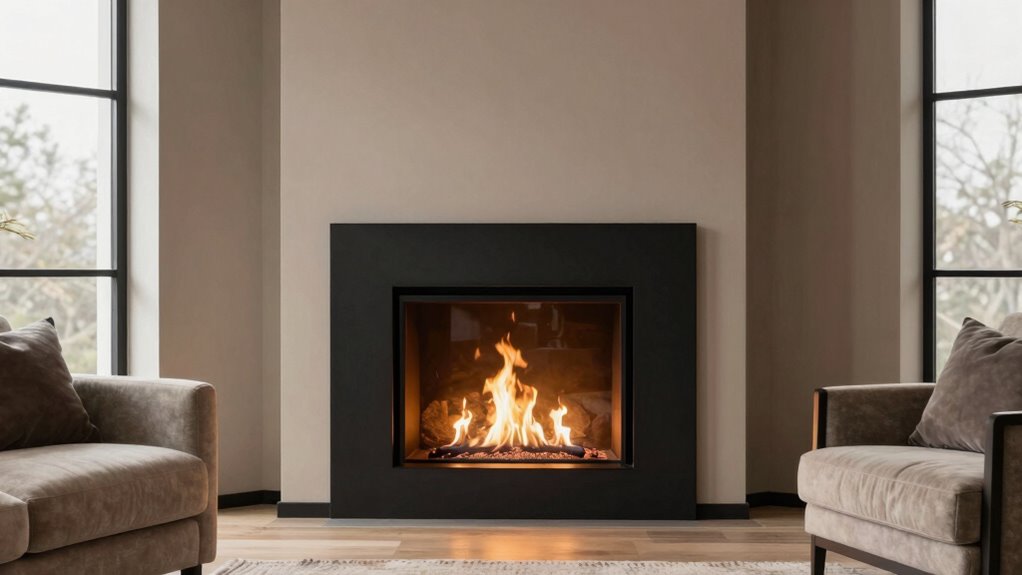 corner fireplace as focal