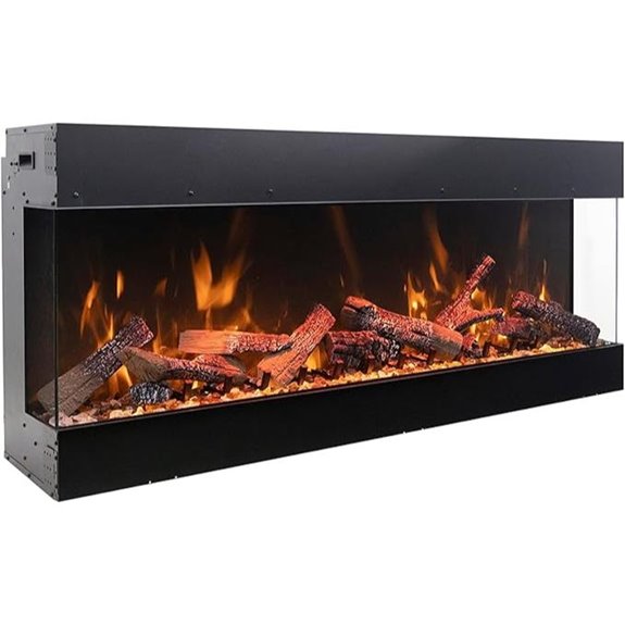 custom 75 inch electric fireplace