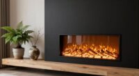 decor placement near electric fireplace