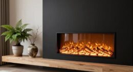 decor placement near electric fireplace