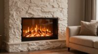 electric fireplace creates ambiance