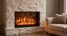 electric fireplace creates ambiance