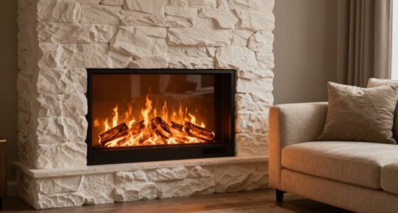 electric fireplace creates ambiance