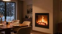 electric fireplace dining warmth