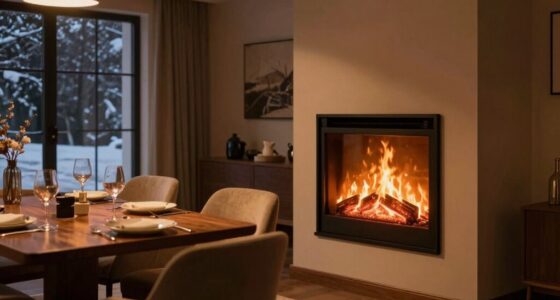 electric fireplace dining warmth