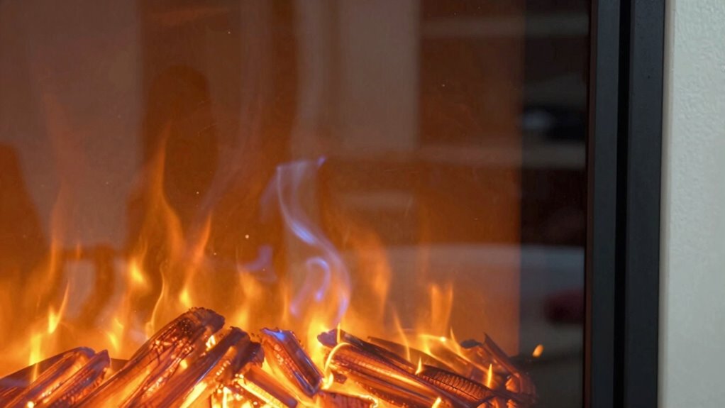 electric fireplace glass safety