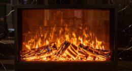 electric fireplace heat output