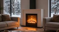 electric fireplace reduces heating costs