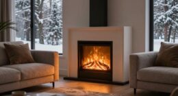 electric fireplace reduces heating costs