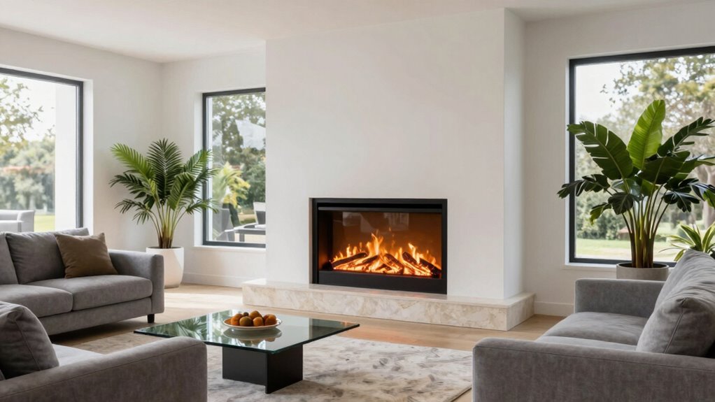 electric fireplaces enhance open homes