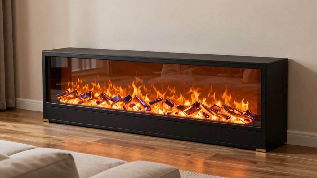 elegant energy efficient modern fireplace