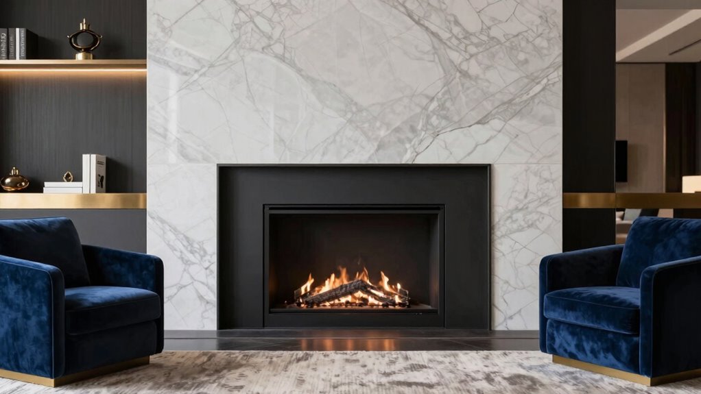 elegant luxury fireplace design