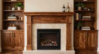 fireplace cabinets vs shelves