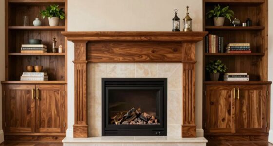 fireplace cabinets vs shelves