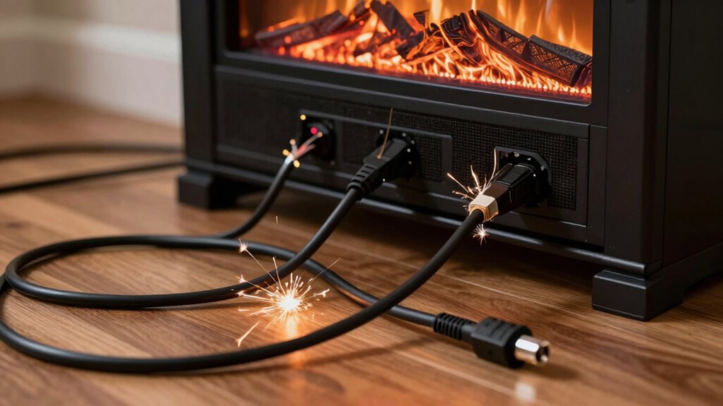 fireplaces should not use cords