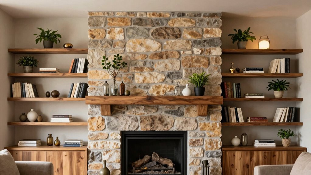 harmonious fireplace wall decor