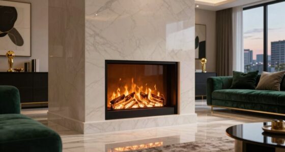 luxury living room electric fireplaces