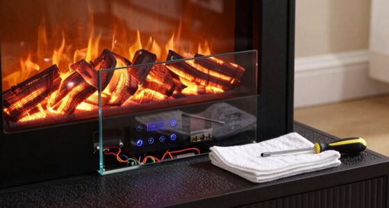 maintenance areas for electric fireplace