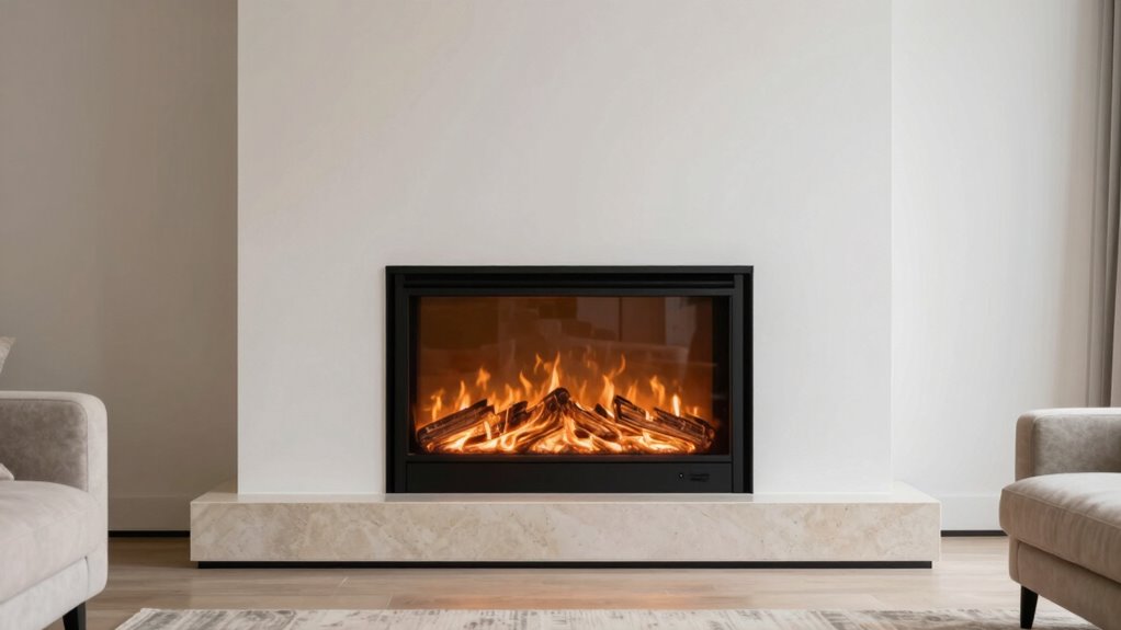 modern efficient seamless fireplaces