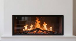 modern transparent fireplace design